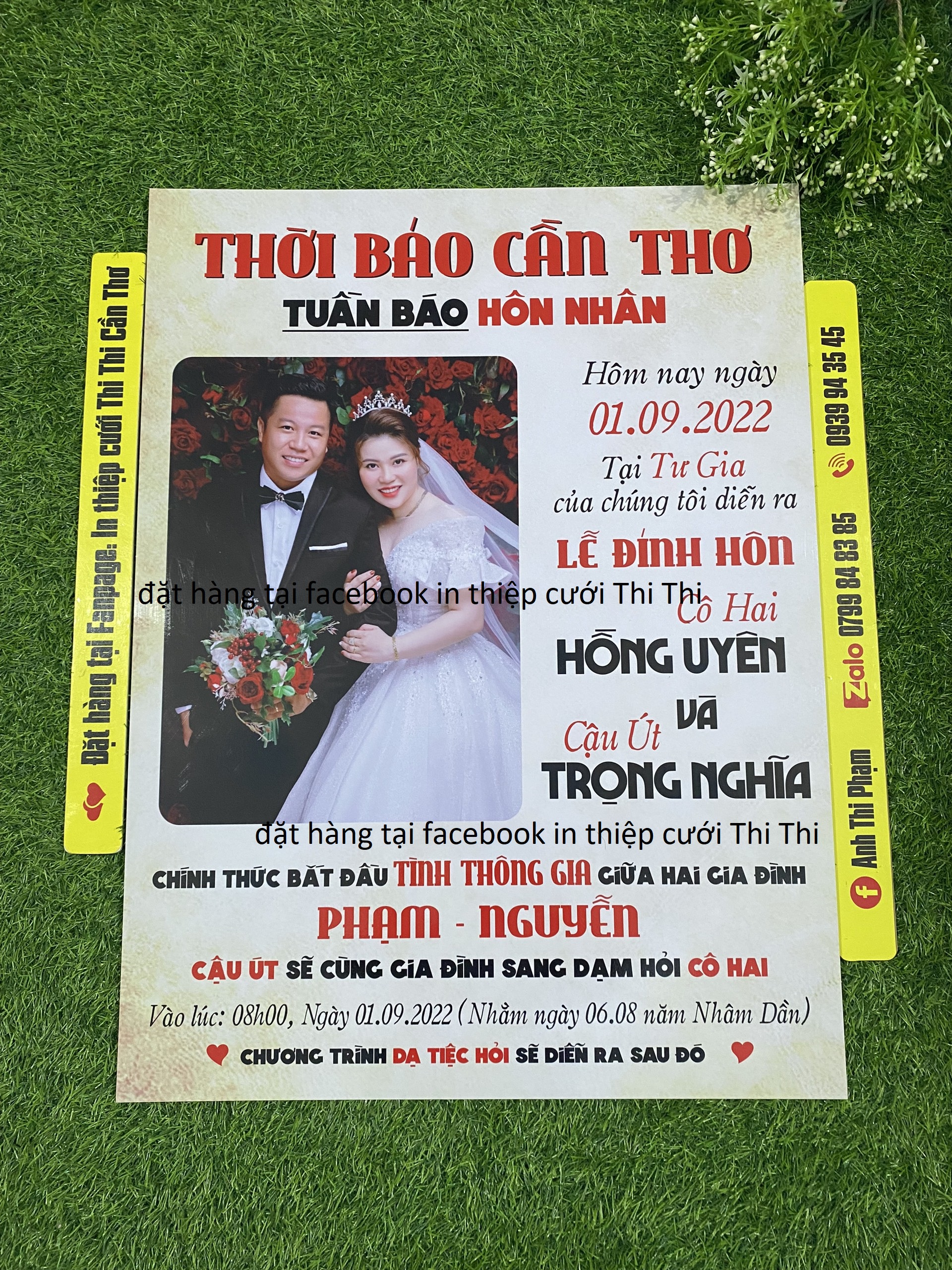 bảng thời báo đám cưới