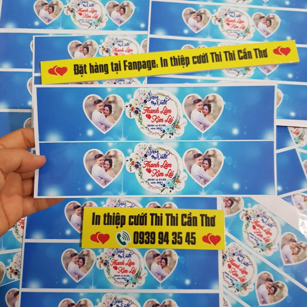 tem dán chai nước suối đám cưới, đám hỏ